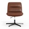 Flash Furniture Chloe Wide Mid-Back Cognac Padded LeatherSoft Armless Office Chair, Swivel Function, Black Frame CH-232196-CGN-BK-GG - alternate 8